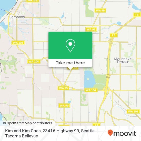 Kim and Kim Cpas, 23416 Highway 99 map