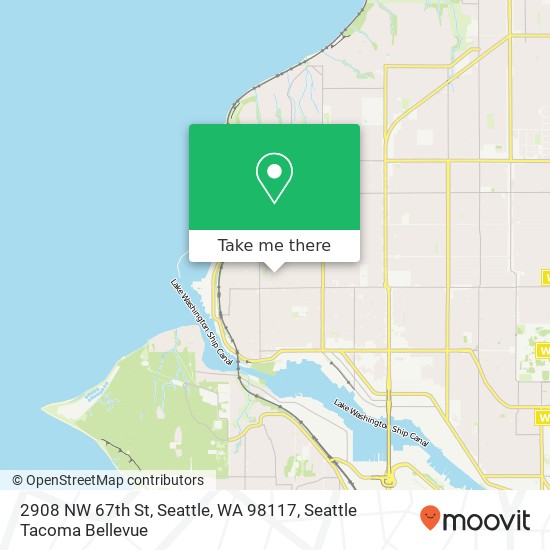 Mapa de 2908 NW 67th St, Seattle, WA 98117