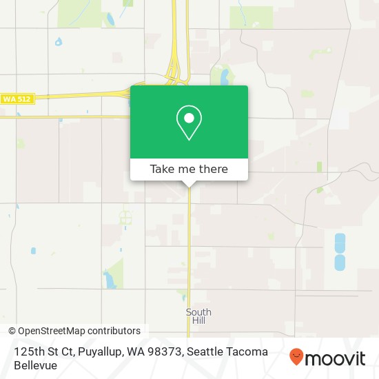 125th St Ct, Puyallup, WA 98373 map