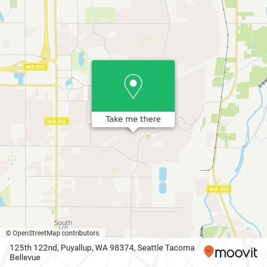 Mapa de 125th 122nd, Puyallup, WA 98374