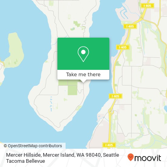 Mapa de Mercer Hillside, Mercer Island, WA 98040