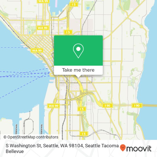 Mapa de S Washington St, Seattle, WA 98104