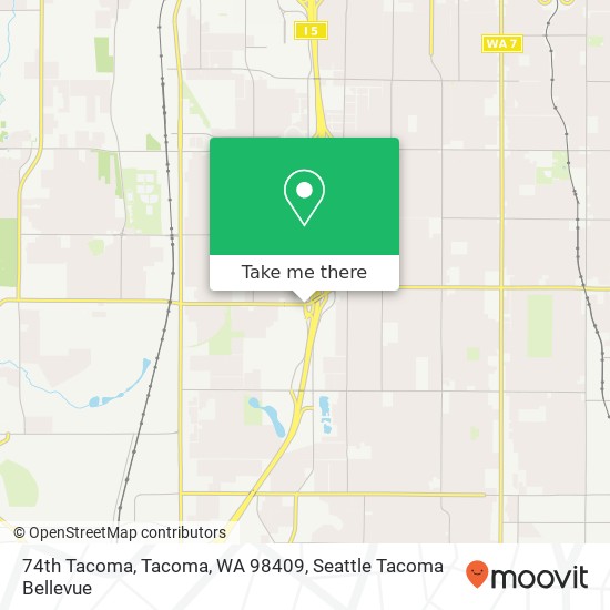 Mapa de 74th Tacoma, Tacoma, WA 98409