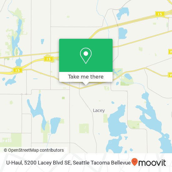 Mapa de U-Haul, 5200 Lacey Blvd SE