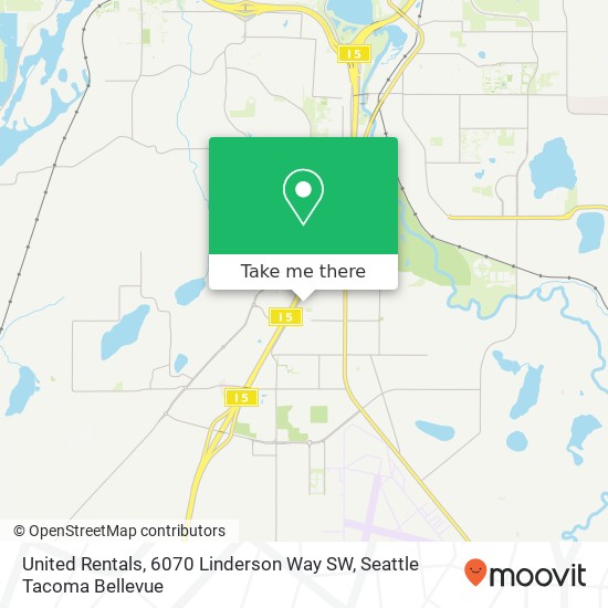 Mapa de United Rentals, 6070 Linderson Way SW