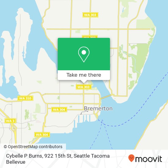 Cybelle P Burns, 922 15th St map