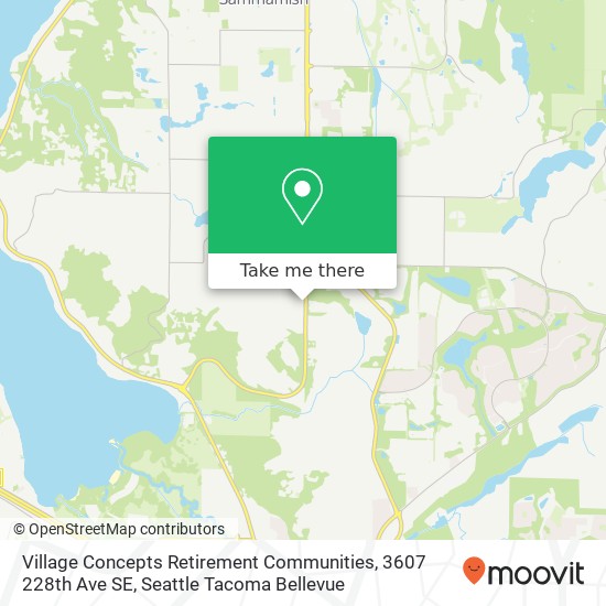 Mapa de Village Concepts Retirement Communities, 3607 228th Ave SE