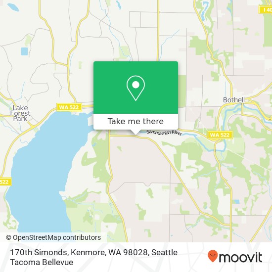 170th Simonds, Kenmore, WA 98028 map