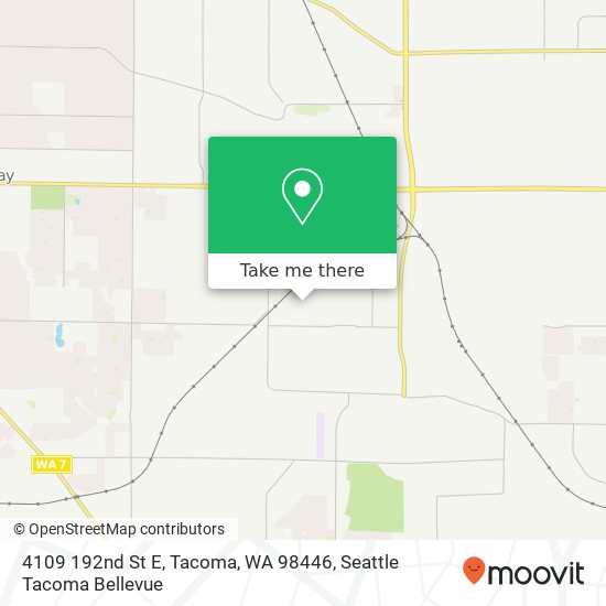 Mapa de 4109 192nd St E, Tacoma, WA 98446