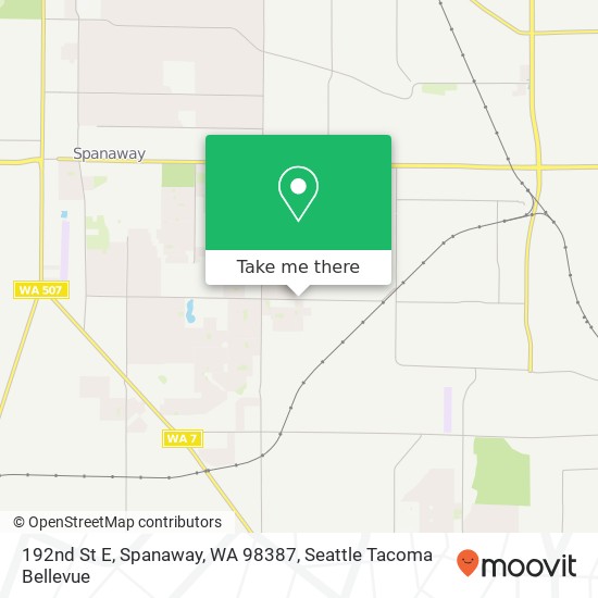 192nd St E, Spanaway, WA 98387 map