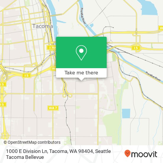 1000 E Division Ln, Tacoma, WA 98404 map