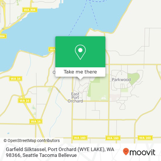 Garfield Silktassel, Port Orchard (WYE LAKE), WA 98366 map