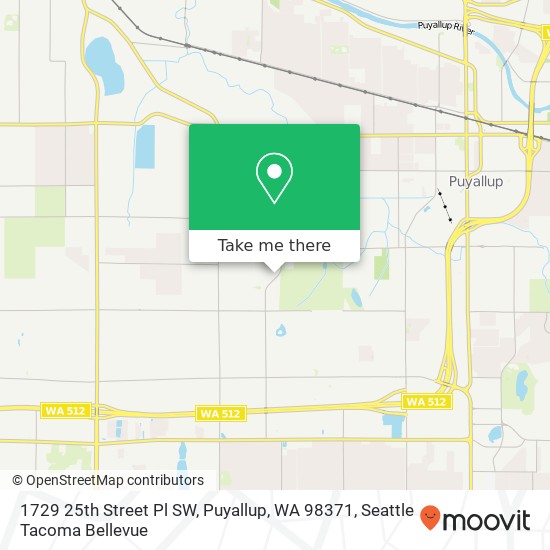 Mapa de 1729 25th Street Pl SW, Puyallup, WA 98371