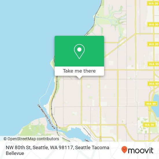 Mapa de NW 80th St, Seattle, WA 98117