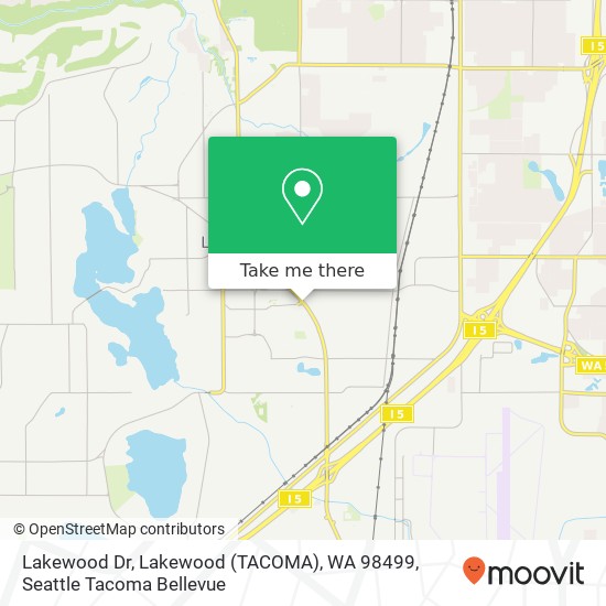 Lakewood Dr, Lakewood (TACOMA), WA 98499 map