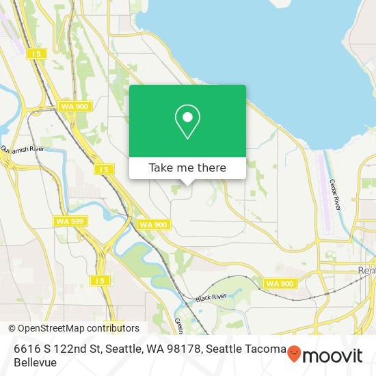 Mapa de 6616 S 122nd St, Seattle, WA 98178