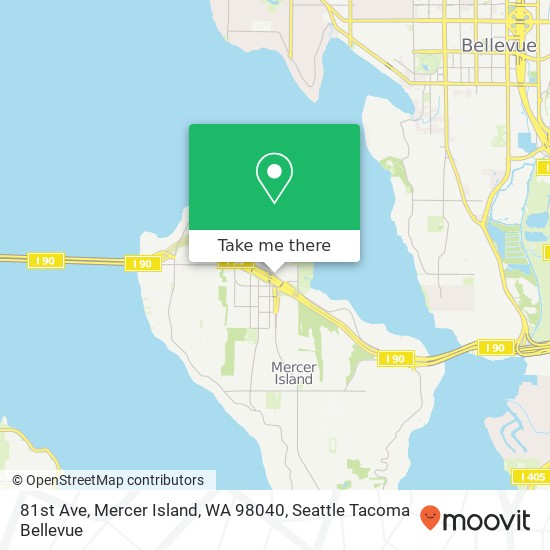 81st Ave, Mercer Island, WA 98040 map