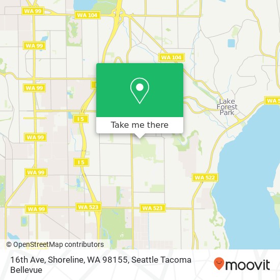 Mapa de 16th Ave, Shoreline, WA 98155