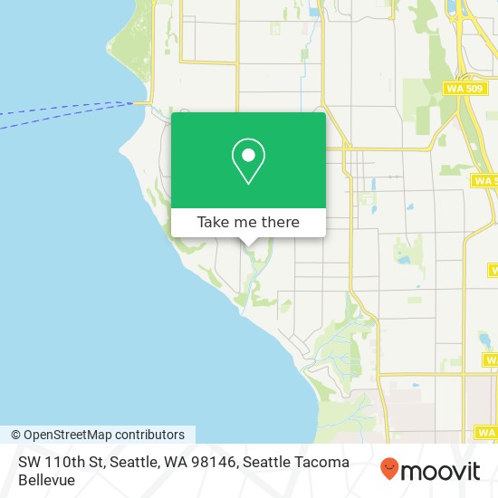 Mapa de SW 110th St, Seattle, WA 98146