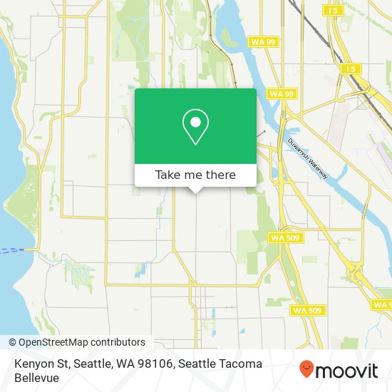 Mapa de Kenyon St, Seattle, WA 98106