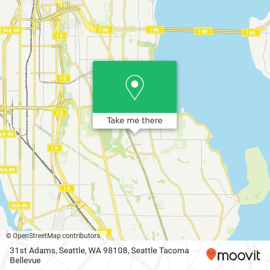 Mapa de 31st Adams, Seattle, WA 98108
