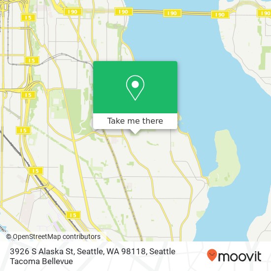 Mapa de 3926 S Alaska St, Seattle, WA 98118