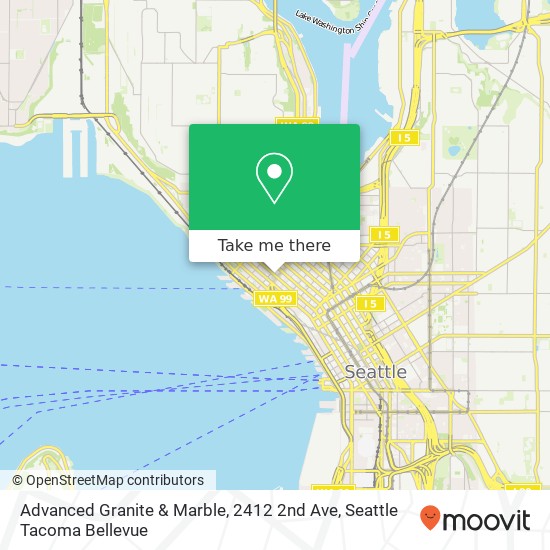 Mapa de Advanced Granite & Marble, 2412 2nd Ave