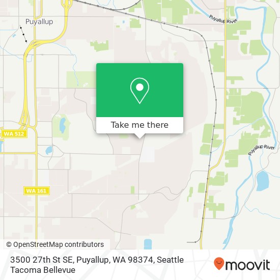 Mapa de 3500 27th St SE, Puyallup, WA 98374