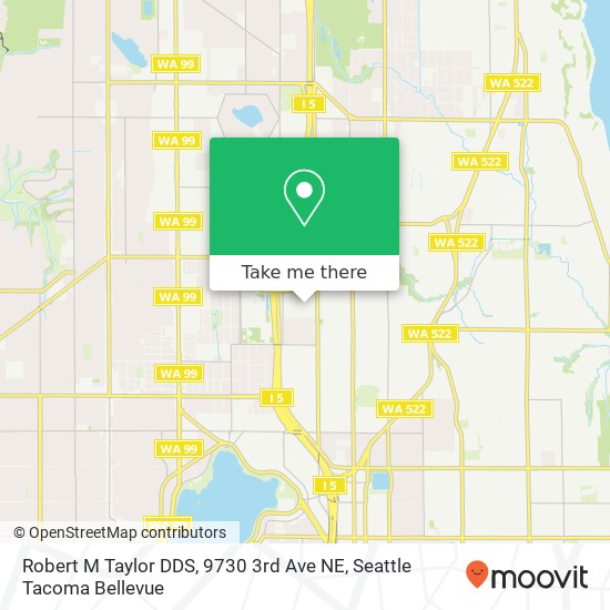 Mapa de Robert M Taylor DDS, 9730 3rd Ave NE