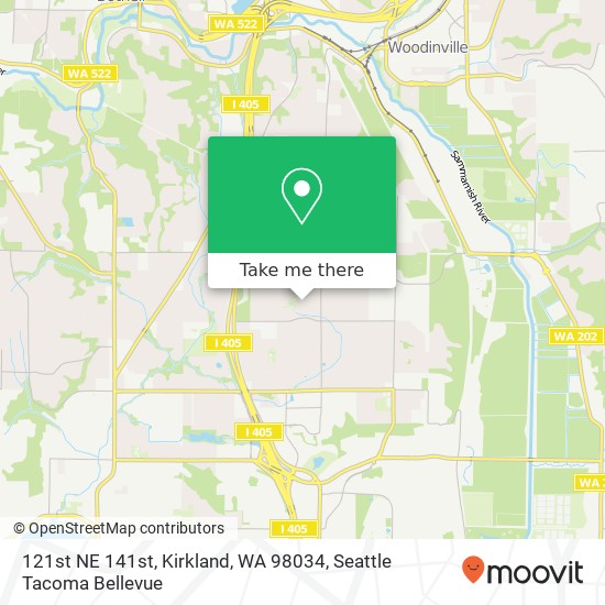 Mapa de 121st NE 141st, Kirkland, WA 98034