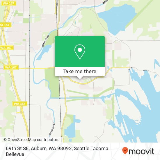Mapa de 69th St SE, Auburn, WA 98092