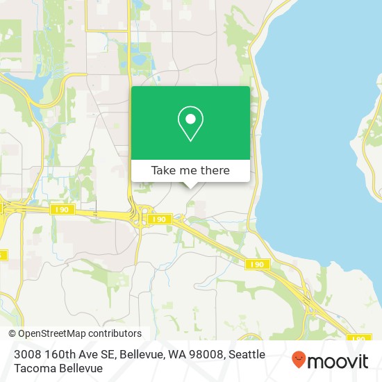 Mapa de 3008 160th Ave SE, Bellevue, WA 98008