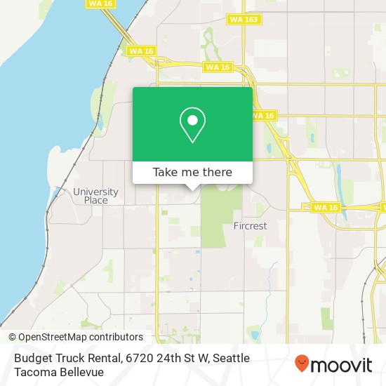 Budget Truck Rental, 6720 24th St W map