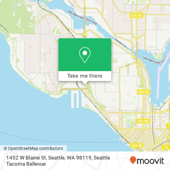 Mapa de 1452 W Blaine St, Seattle, WA 98119