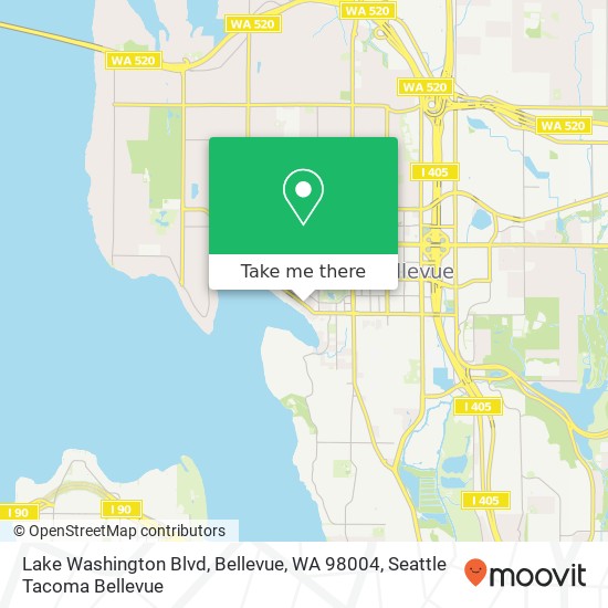 Lake Washington Blvd, Bellevue, WA 98004 map