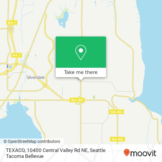 Mapa de TEXACO, 10400 Central Valley Rd NE