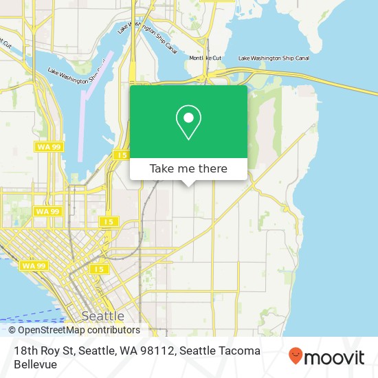 Mapa de 18th Roy St, Seattle, WA 98112