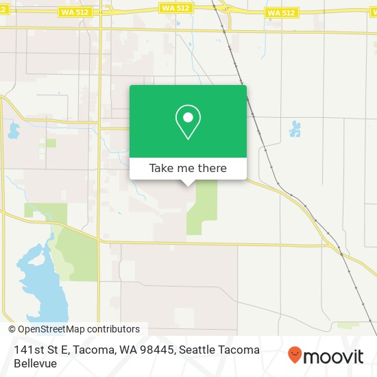 Mapa de 141st St E, Tacoma, WA 98445