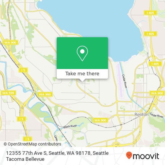 Mapa de 12355 77th Ave S, Seattle, WA 98178