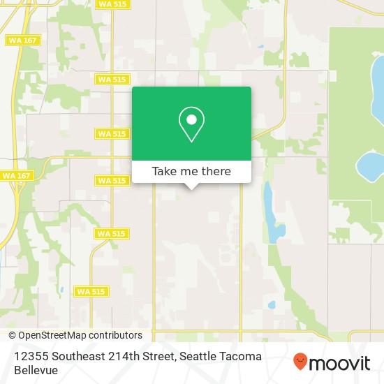 Mapa de 12355 Southeast 214th Street, 12355 SE 214th St, Kent, WA 98031, USA