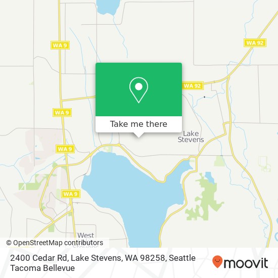 Mapa de 2400 Cedar Rd, Lake Stevens, WA 98258