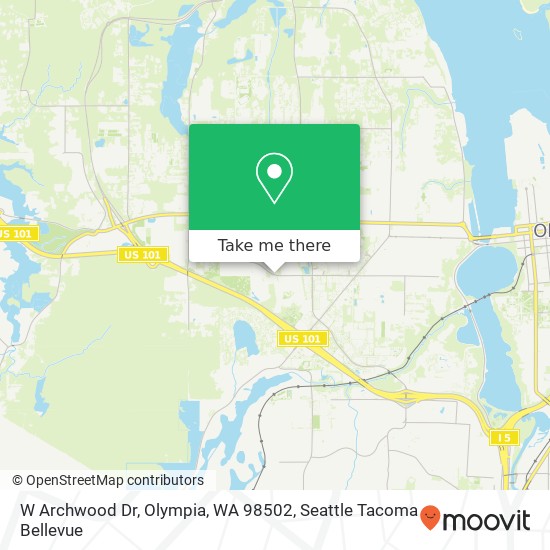 Mapa de W Archwood Dr, Olympia, WA 98502