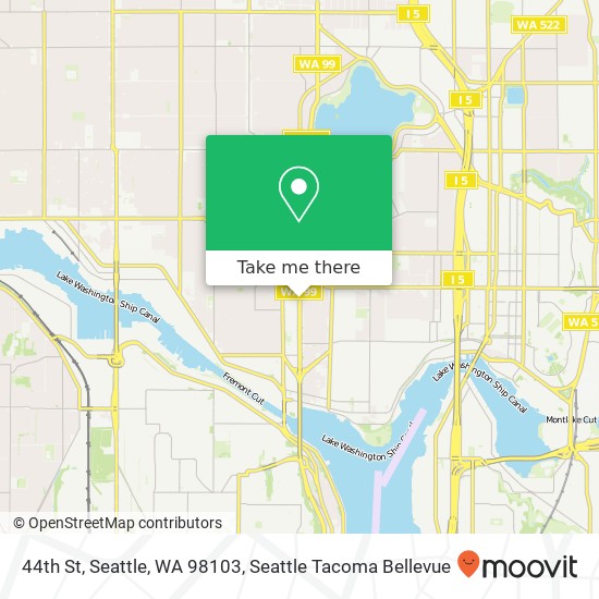 Mapa de 44th St, Seattle, WA 98103