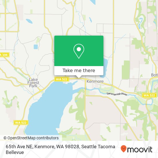 Mapa de 65th Ave NE, Kenmore, WA 98028