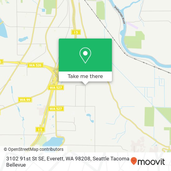 Mapa de 3102 91st St SE, Everett, WA 98208