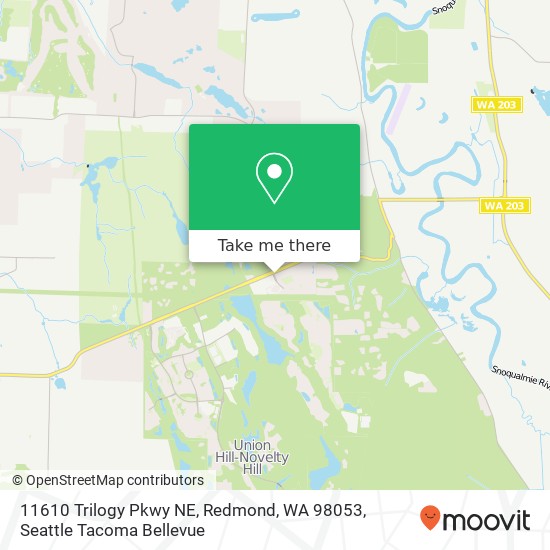 Mapa de 11610 Trilogy Pkwy NE, Redmond, WA 98053