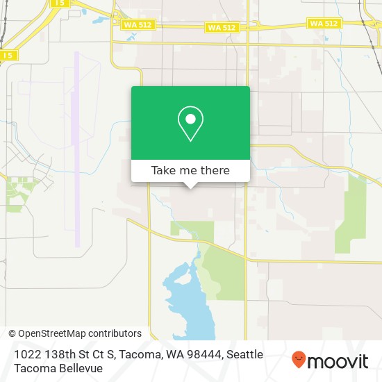 1022 138th St Ct S, Tacoma, WA 98444 map