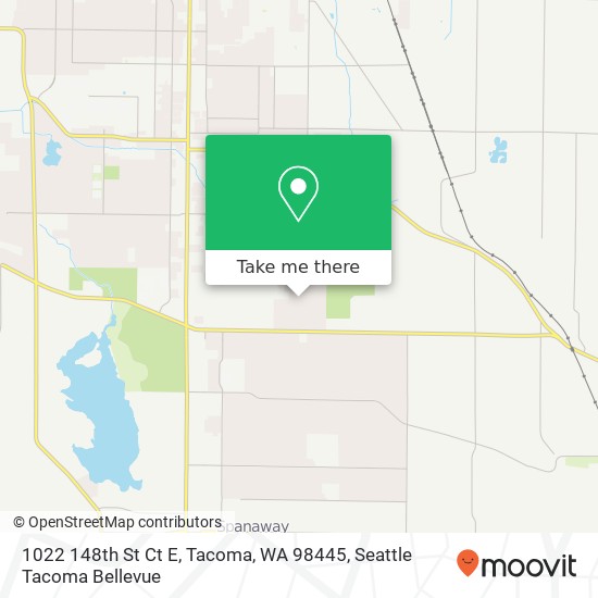 Mapa de 1022 148th St Ct E, Tacoma, WA 98445