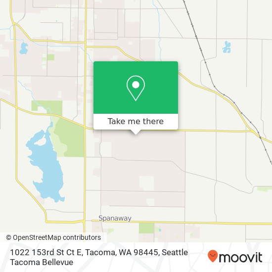 Mapa de 1022 153rd St Ct E, Tacoma, WA 98445