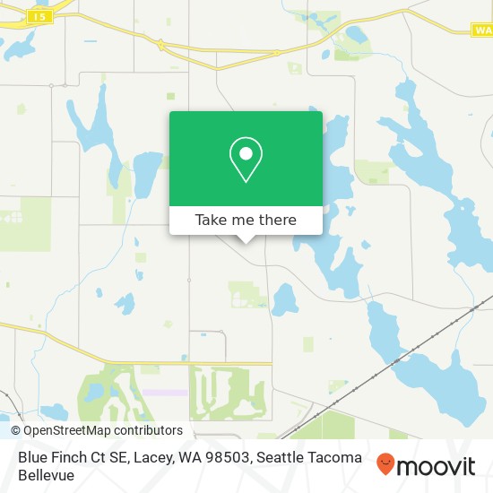 Mapa de Blue Finch Ct SE, Lacey, WA 98503